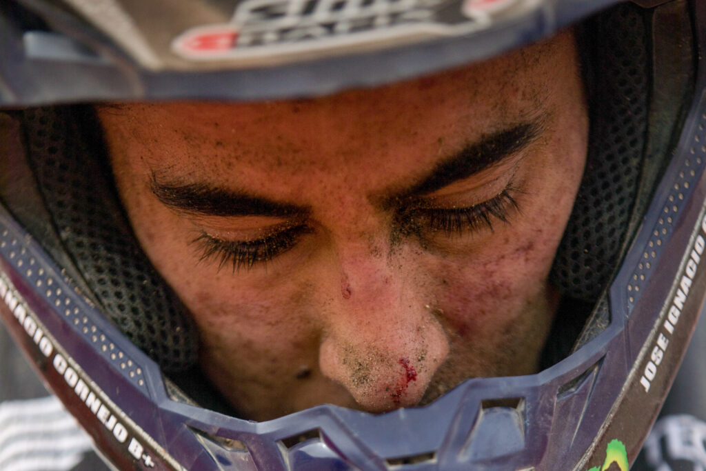 Dakar Rally driver closeup